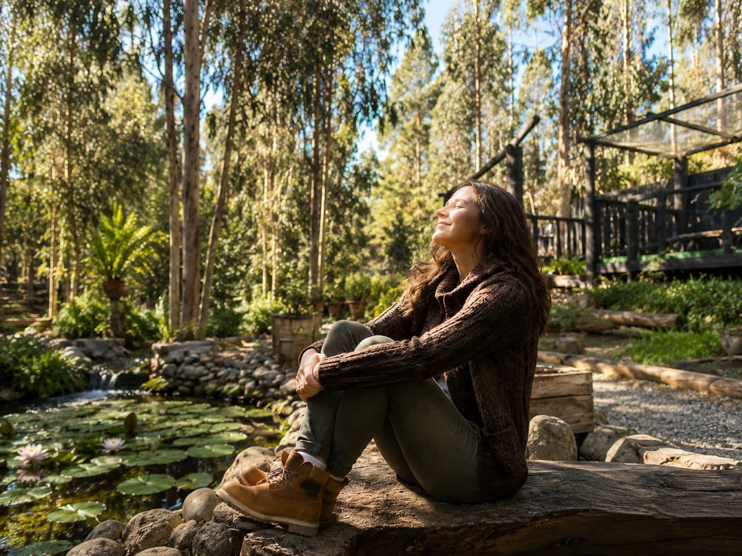 Momento de descanso en el bosque